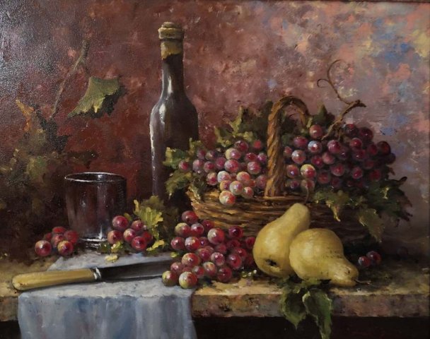 Bóna Jenő Csendélet gyümölcsökkel 40x50cm olaj 98000Ft